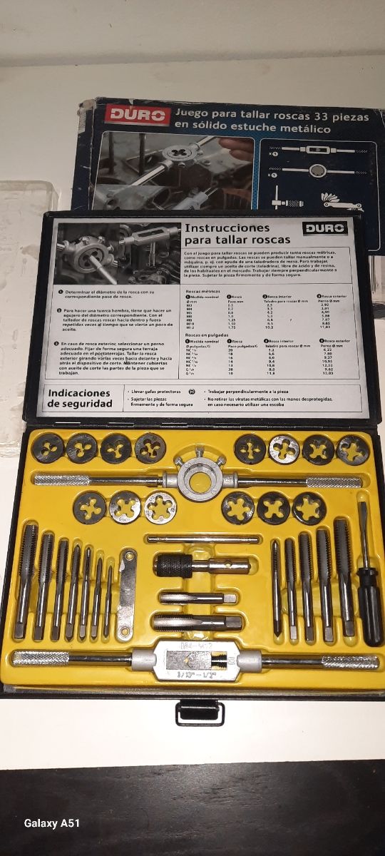 Juego para Tallar Roscas