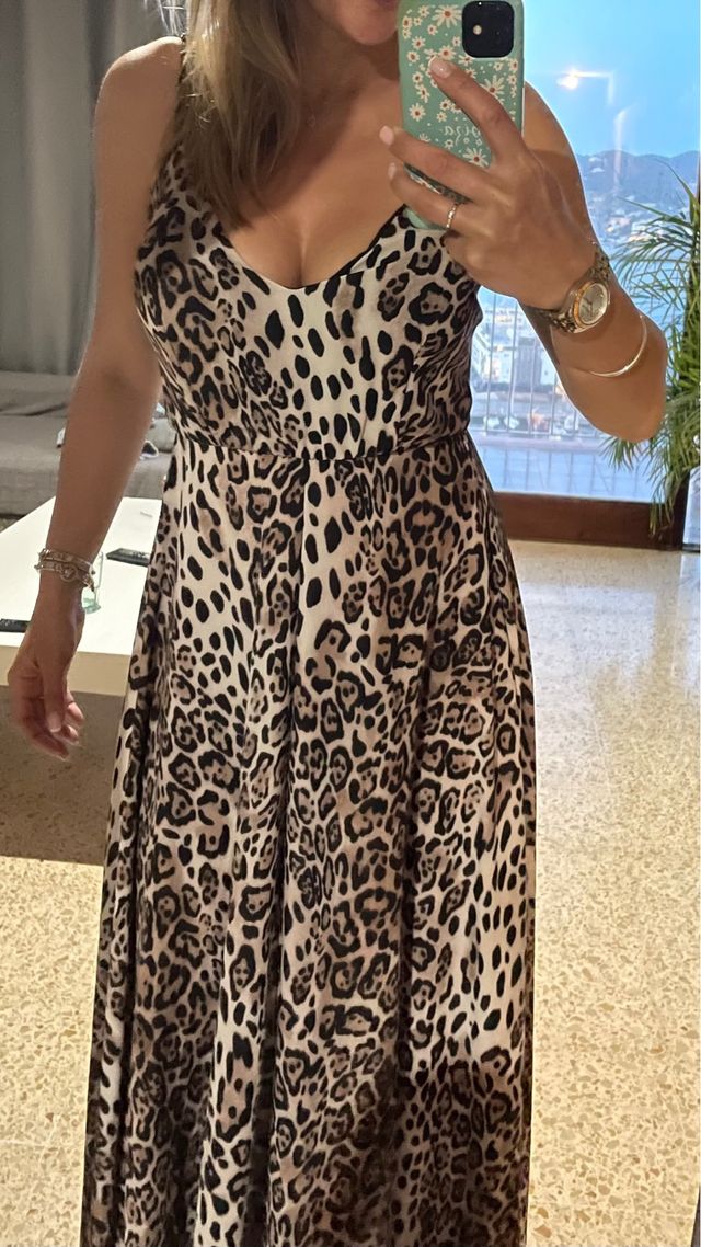 Vestido Animal Print Leopardo 