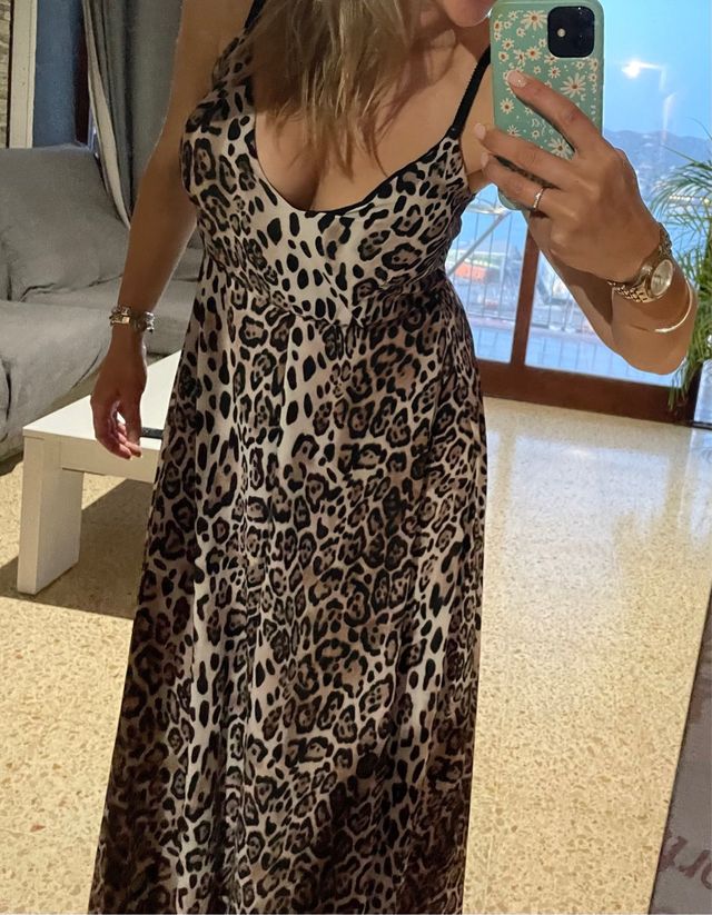 Vestido Animal Print Leopardo 
