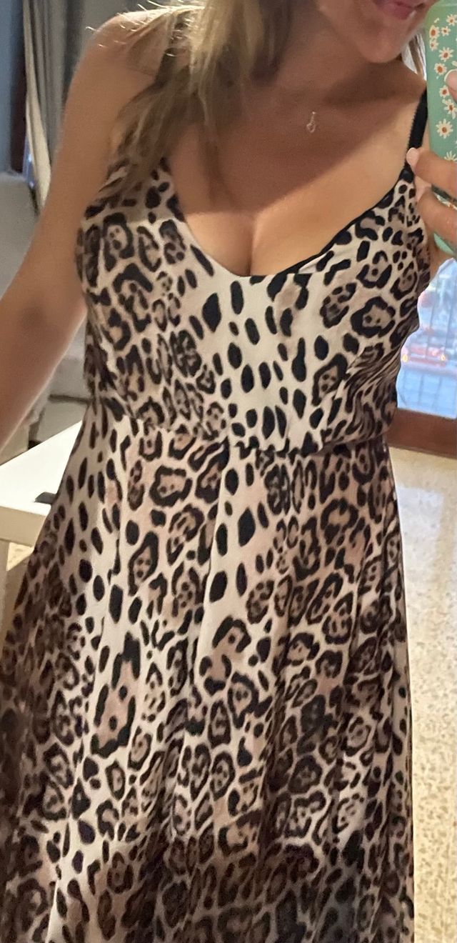 Vestido Animal Print Leopardo 