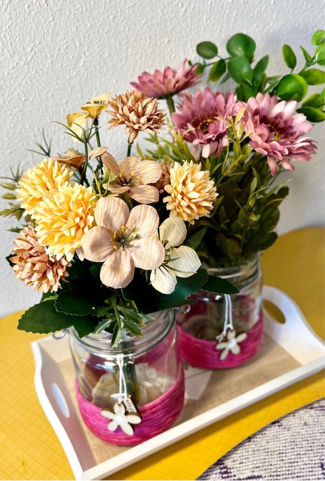 Centro de mesa. Set 3pzs. de Arreglo Floral.