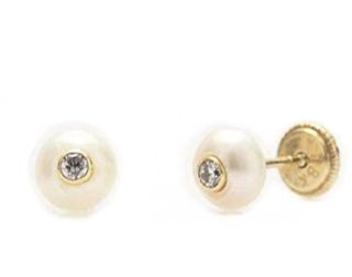 Pendientes de oro con  perlas