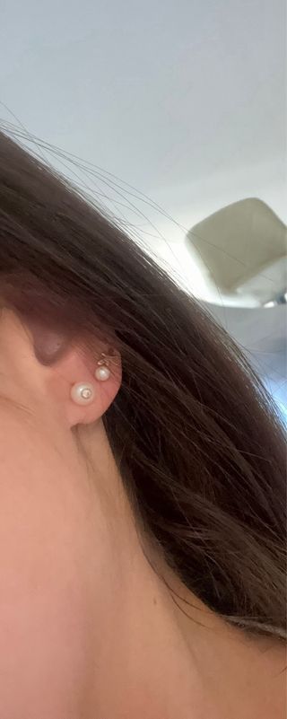Pendientes de oro con  perlas