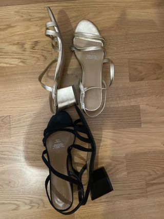 2 pares de sandalias hm numero 38