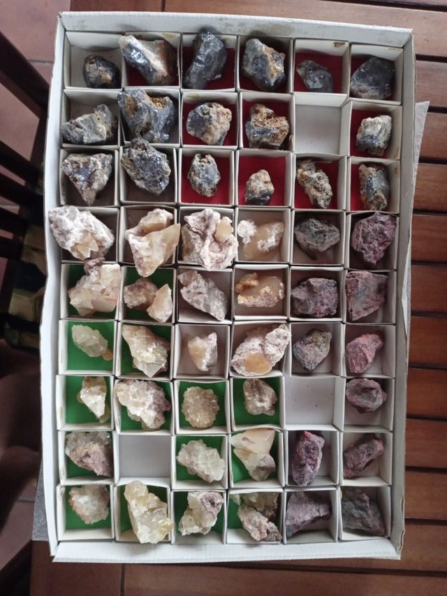 Colección de minerales.