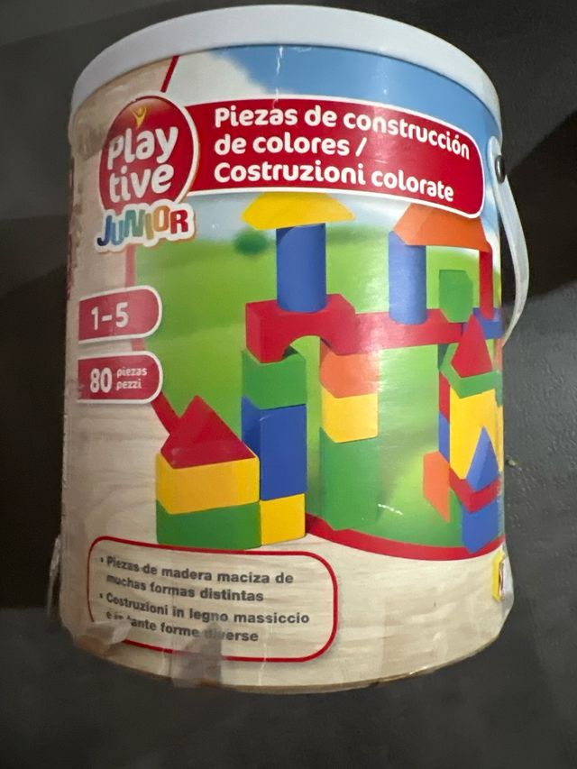 Piezas de construccion Madera Niños