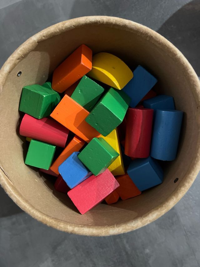 Piezas de construccion Madera Niños