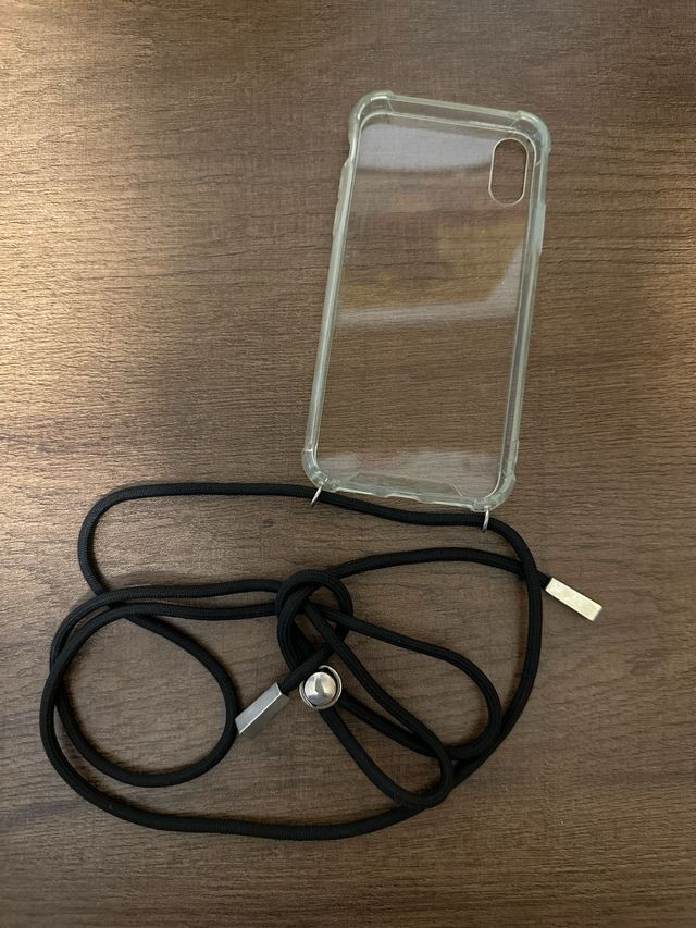 Funda transparente con cuerda para Iphone X o XS
