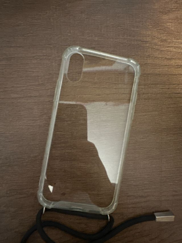 Funda transparente con cuerda para Iphone X o XS