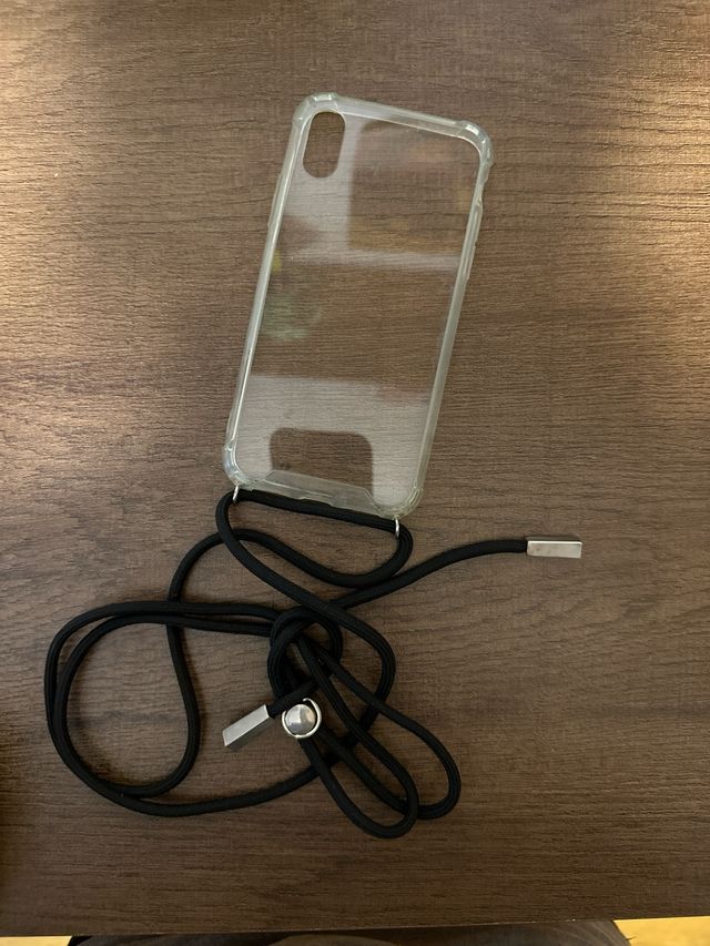 Funda transparente con cuerda para Iphone X o XS