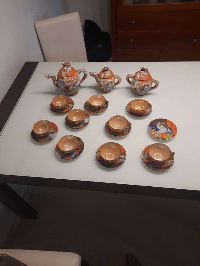 Juego de te Japonés antiguo (estilo satsuma )