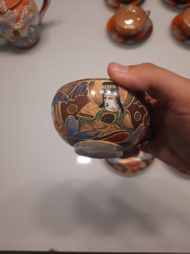 Juego de te Japonés antiguo (estilo satsuma )