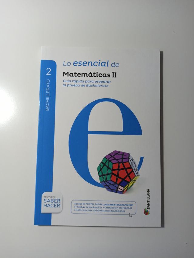 Libro matemáticas Santillana 2 bachillerato