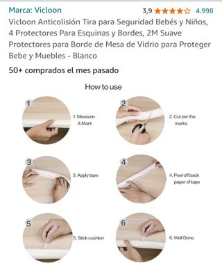 Protección tira para seguridad bebés