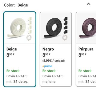 Protección tira para seguridad bebés