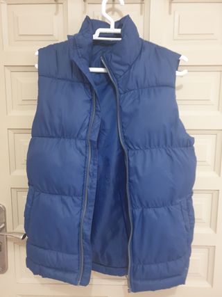 Chaleco Hombre Azul Muy Acolchado