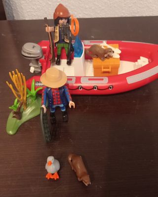 Lancha con Exploradores Playmobil