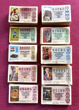 BILLETES Y DÉCIMOS DE LOTERÍA