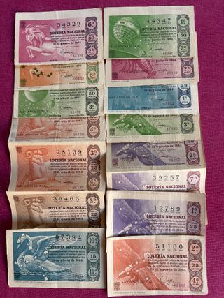 BILLETES Y DÉCIMOS DE LOTERÍA