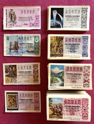 BILLETES Y DÉCIMOS DE LOTERÍA