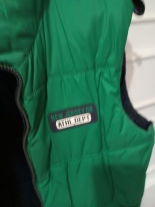 Chaleco reversible verde / azul