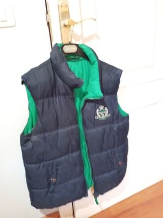 Chaleco reversible verde / azul