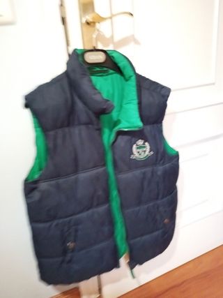 Chaleco reversible verde / azul