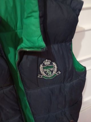 Chaleco reversible verde / azul