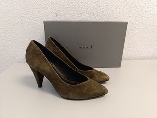 Zapatos de salón de ante marrones n° 35 