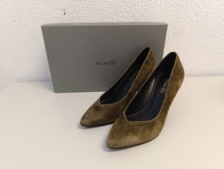 Zapatos de salón de ante marrones n° 35 