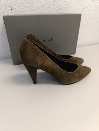 Zapatos de salón de ante marrones n° 35 