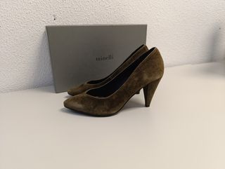 Zapatos de salón de ante marrones n° 35 