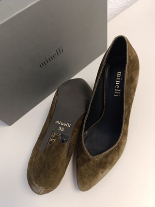 Zapatos de salón de ante marrones n° 35 