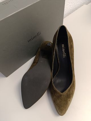 Zapatos de salón de ante marrones n° 35 