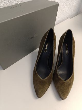 Zapatos de salón de ante marrones n° 35 