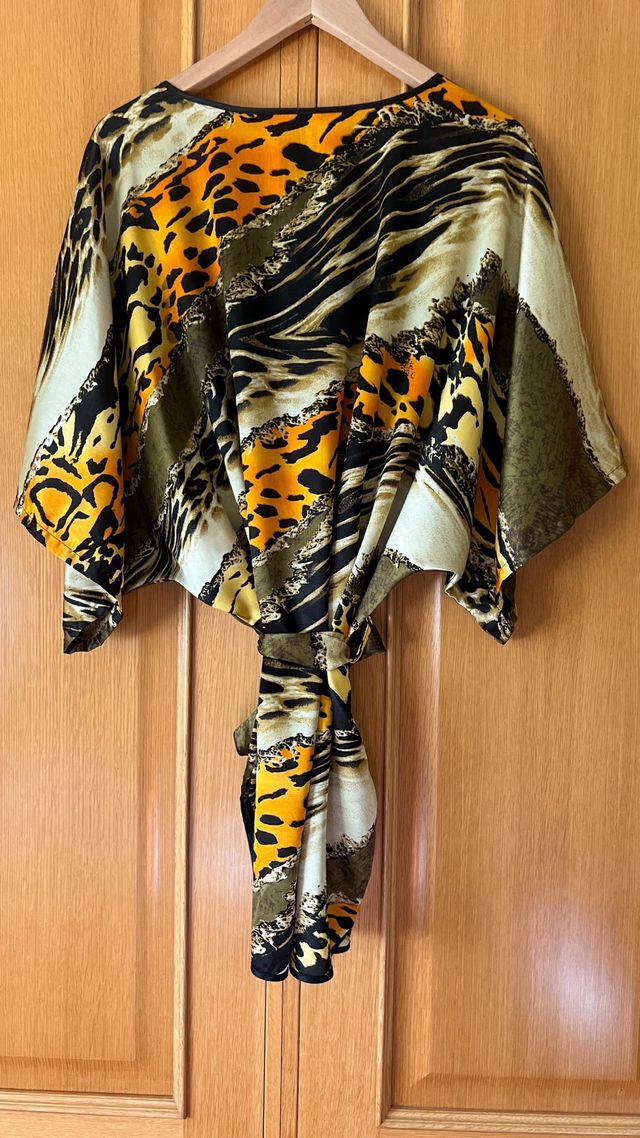 Tunica vestido mini de print animal