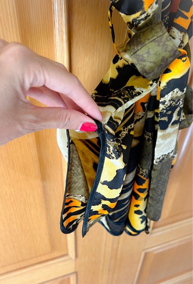 Tunica vestido mini de print animal