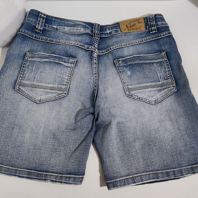 Pantaloncini jeans strappi donna L