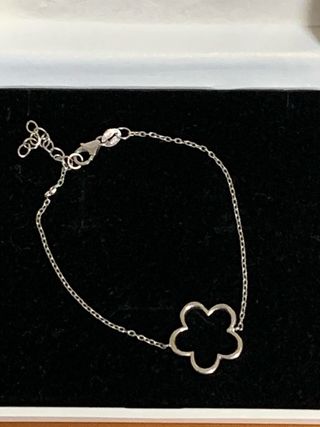 Pulsera flor plata