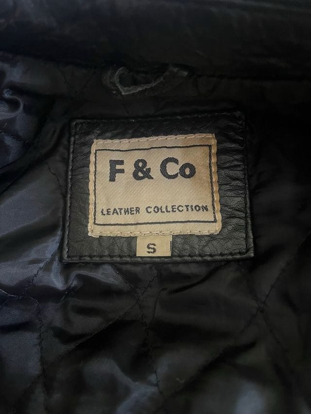 Cazadora de cuero de hombre talla S