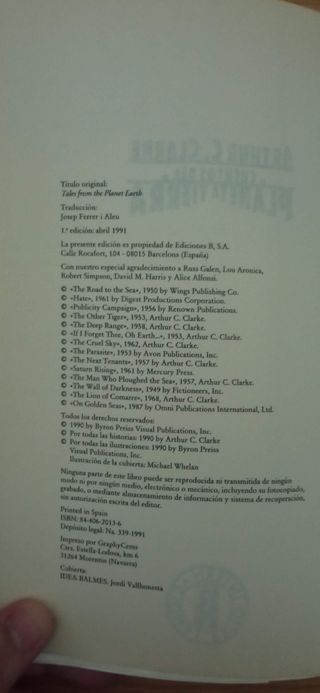 Cuentos del Planeta Tierra. Arthur C. Clarke