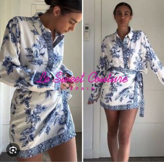 Camisa y Falda greca Zara Talla L y M