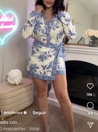 Camisa y Falda greca Zara Talla L y M