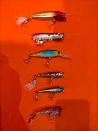 6 Señuelos artificiales pesca nuevos.
