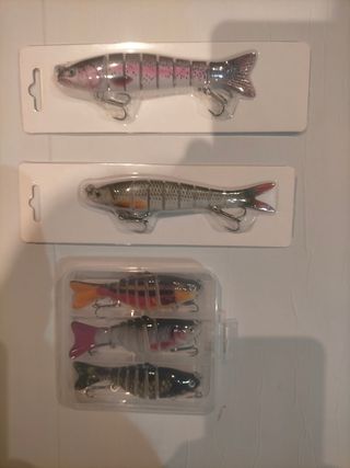 3 Señuelos ABS Articulados pesca 
