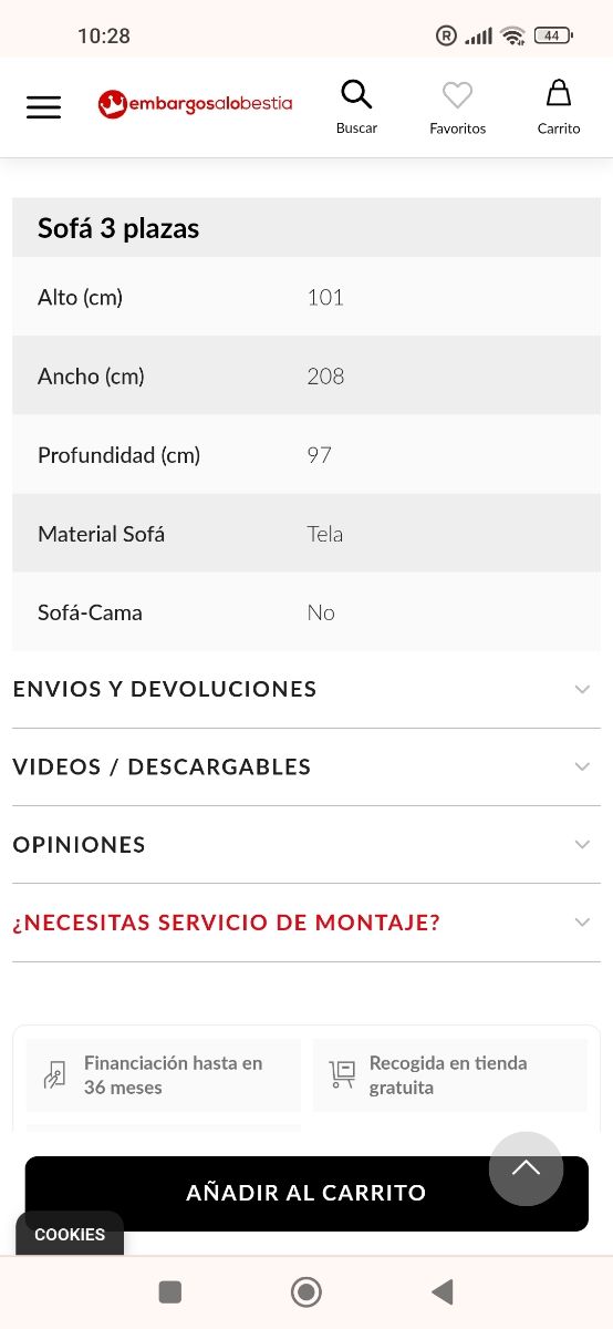 Sofá reclinable 3 plazas perfecto estado