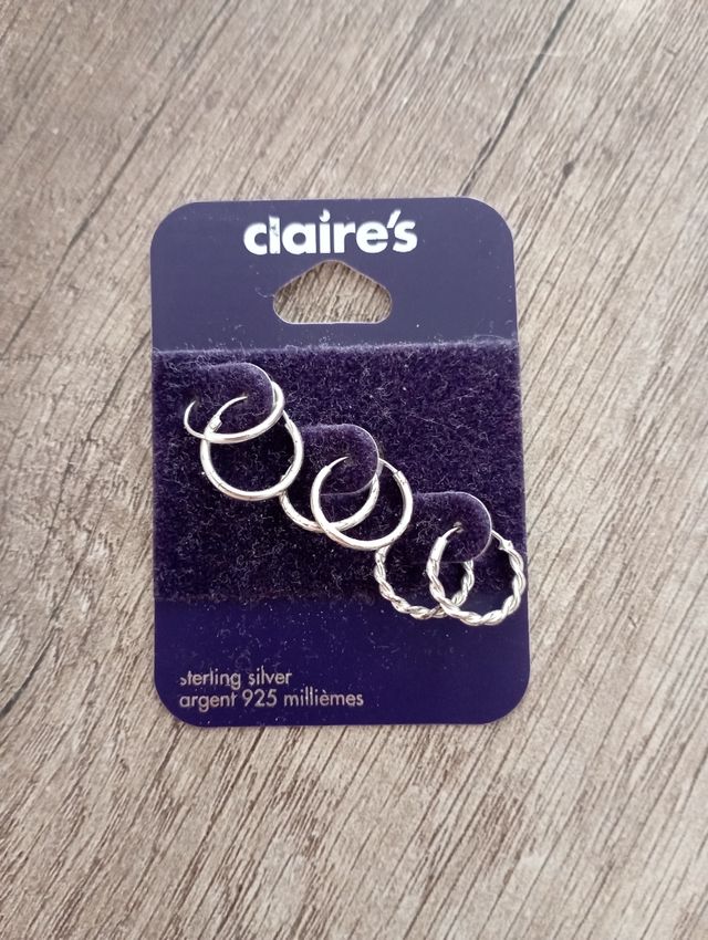 Set pendientes plata aros