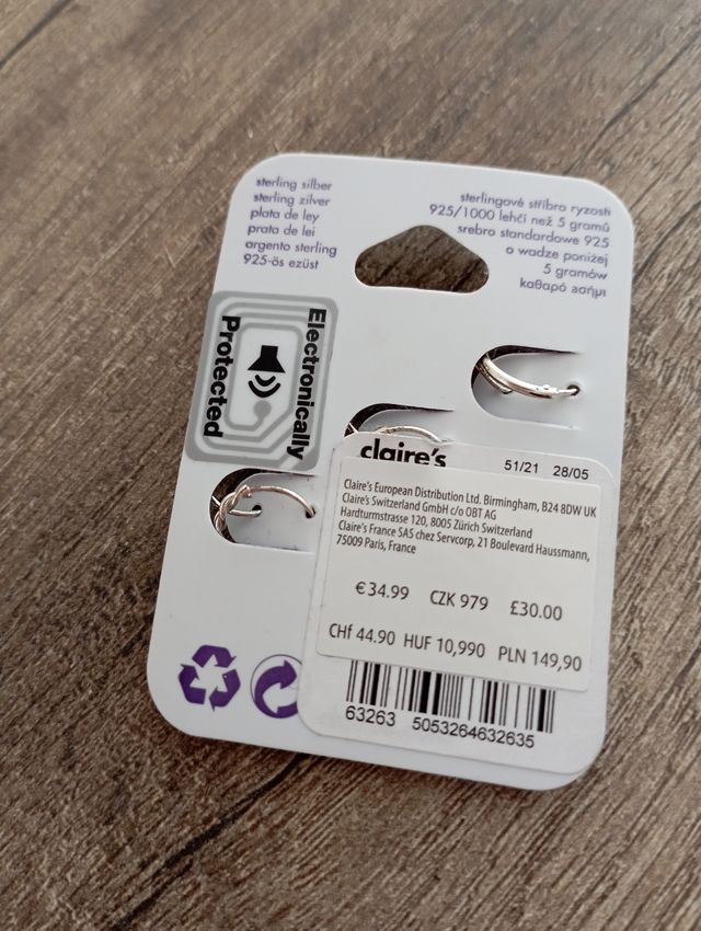 Set pendientes plata aros