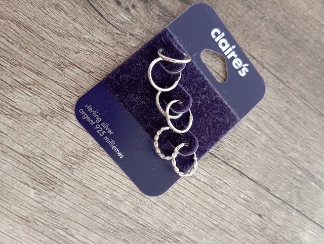 Set pendientes plata aros