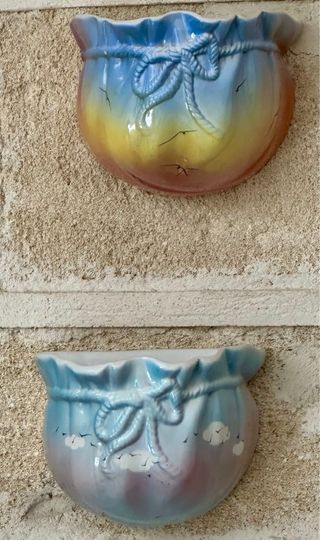 2 Fioriere da parere ceramiche bassano m. italy